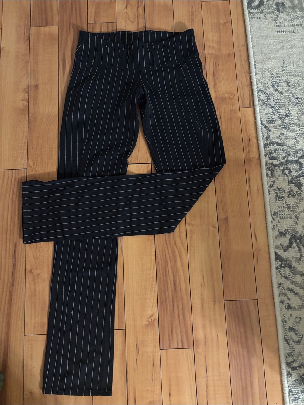 lululemon athletica Black Pinstripe Casual Pants